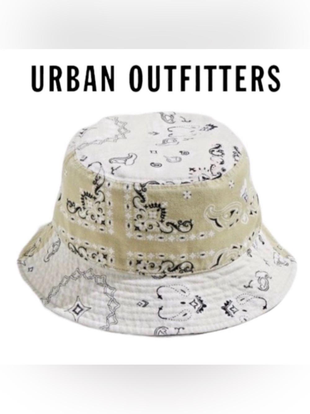 Urban Outfitters UO Washed Paisley Patchwork Bucket Cap Hat